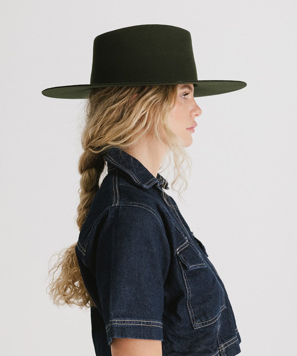 Dakota Triangle Crown Hat Classic Wide Brim Hat for Women