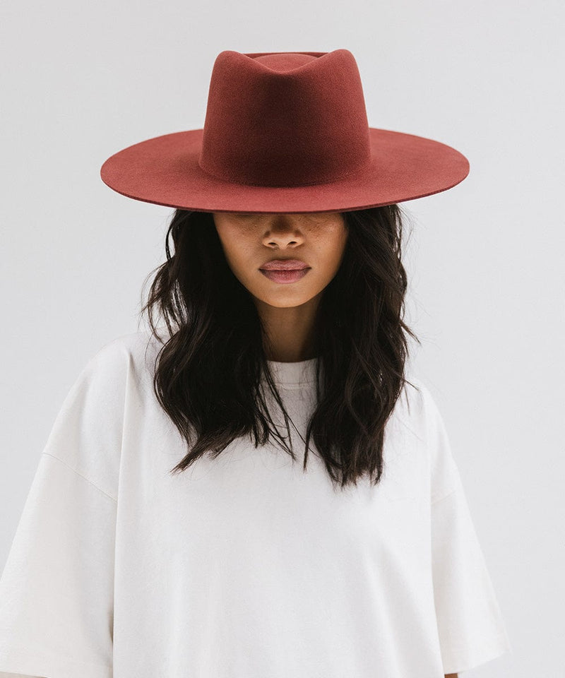 Dakota Triangle Crown Women's Wide Brim Hat | Australian Wool Gigi Pip