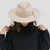 Gigi Pip felt hats for women - Emery Teardrop Fedora - 100% australian wool teardrop pinched fedora featuring a tonal grosgrain ribbon trim branded with Gigi Pip [cream] 