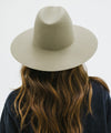 Gigi Pip felt hats for women - Emma Wide Brim Fedora - classic fedora crown with a stiff, a-line brim [sage]