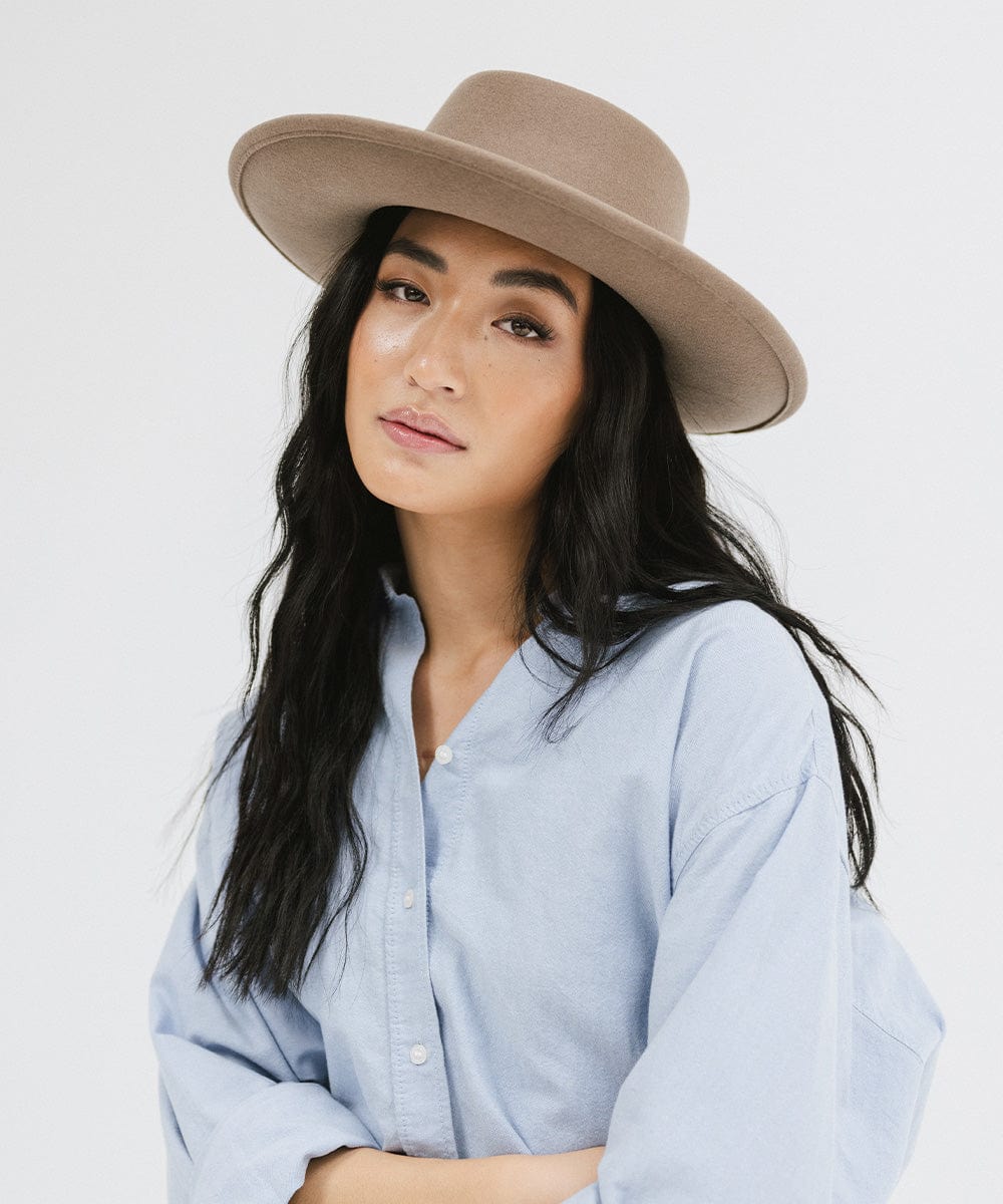 Ginger Women's Gambler Hat Felt Hat Church Hat GIGI PIP