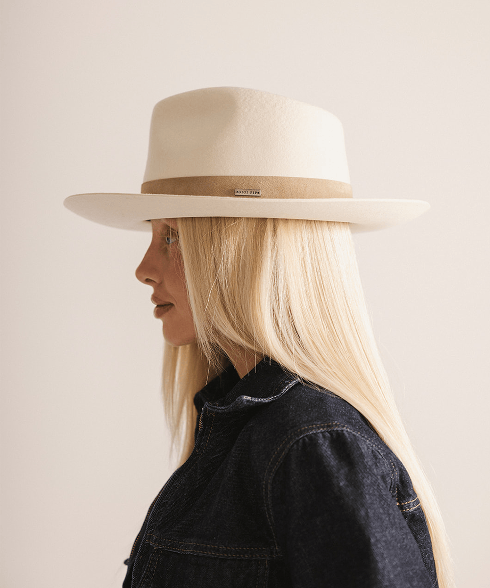 GIGI PIP Rancher Fedora hat size 53 /S 100% Australian Wool Ivory Cowgirl Hats Holly Rancher Fedora Hat Women Felt Hats For Women Gigi Pip main image 3