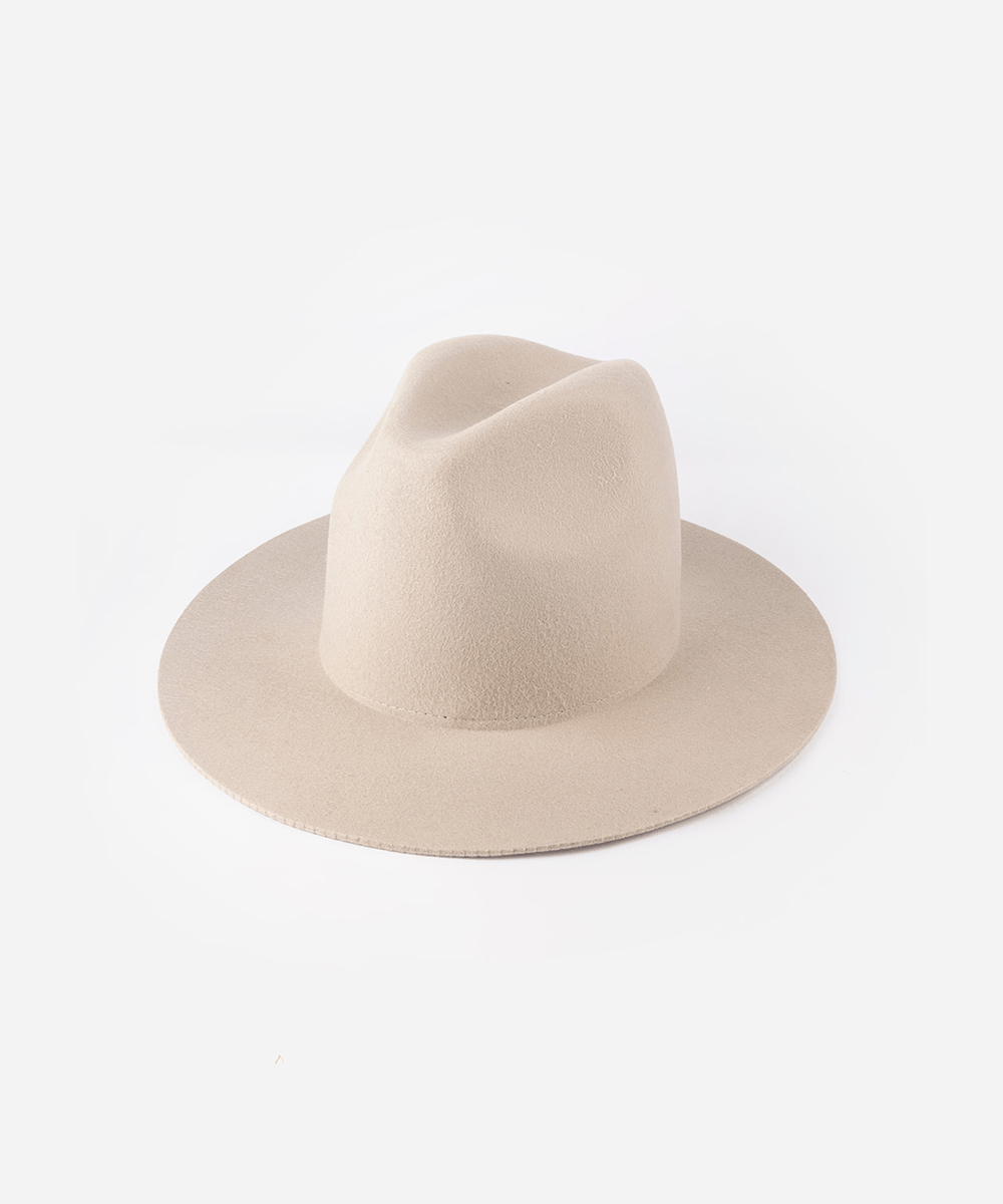 Tall fedora hat on a white background #color_ivory