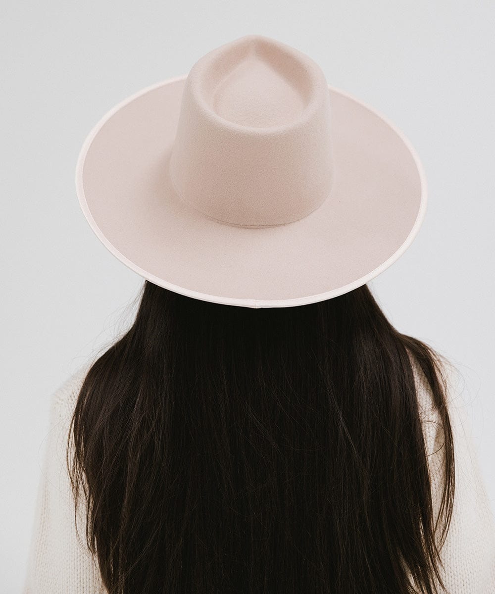 Ivy Wide Brim Fedora Hat Women Wool Hats For Women Pink Hats  display picture 1