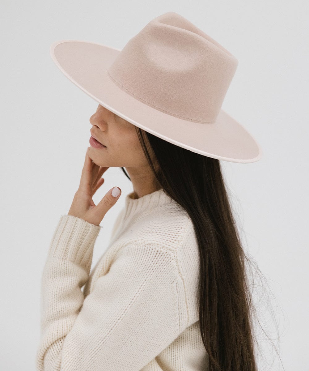 Ivy Wide Brim Fedora Hat Women Wool Hats For Women Pink Hats Gigi Pip