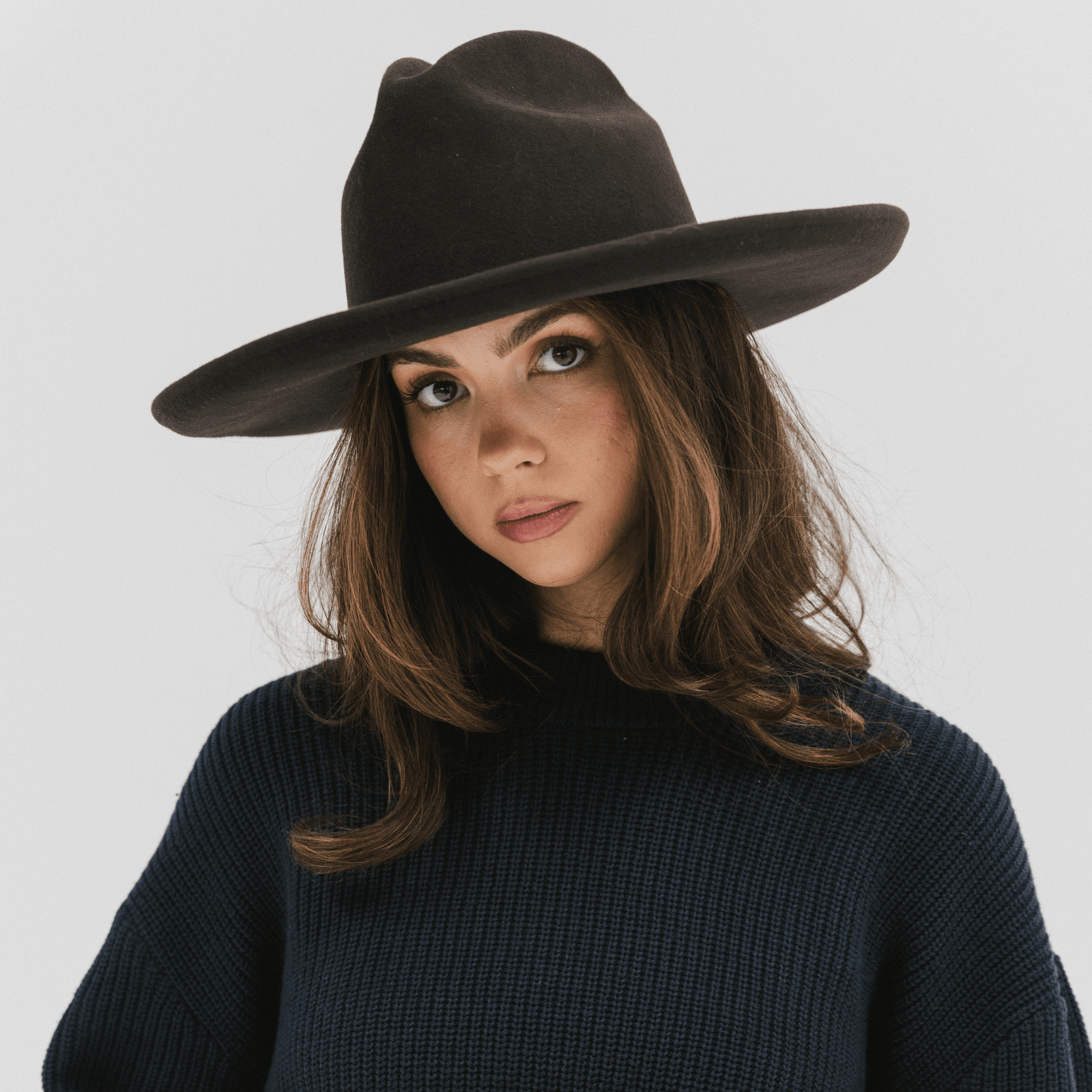 Black Felt Hat For Women  Wide Brim Felted Hat – Sungrubbies
