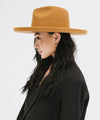 Gigi Pip felt hats for women - Maude Pencil Brim - curved crown with a stiff, wide brim with pencil rolled up edge [cinnamon]