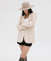 Gigi Pip felt hats for women - Rue Open Crown - classic open crown with a structured semi-wide brim [sand]
