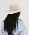 Gigi Pip felt hats for women - Rue Open Crown - classic open crown with a structured semi-wide brim [cream]