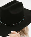 Gigi Pip felt hats for women - Teddy Cattleman - 100% australian wool classic cattleman crown with a wide upturned brim [black]