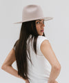 Gigi Pip felt hats for women - Wes Fedora - classic tall fedora crown with a stiff, flat brim [ivory]
