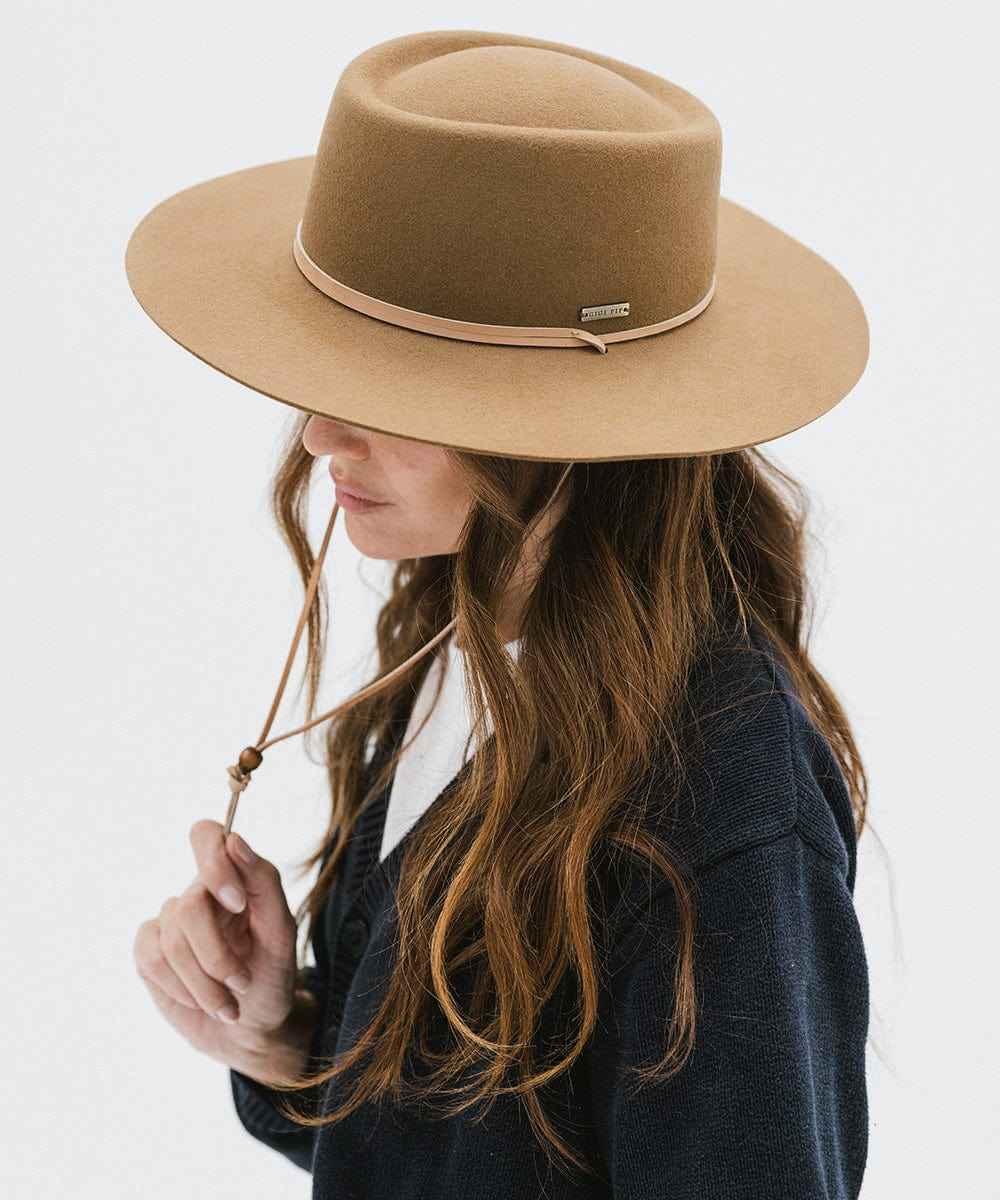 Stiff Ribbon Hat Felt Stiff Brim Hats - GIGI PIP