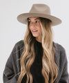 Gigi Pip felt hats for women - Zephyr Rancher - fedora teardrop crown with a stiff upturned brim [sage]
