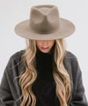 Gigi Pip felt hats for women - Zephyr Rancher - fedora teardrop crown with a stiff upturned brim [sage]