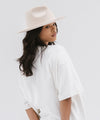 Gigi Pip felt hats for women - Zephyr Rancher - fedora teardrop crown with a stiff upturned brim [mix ivory]
