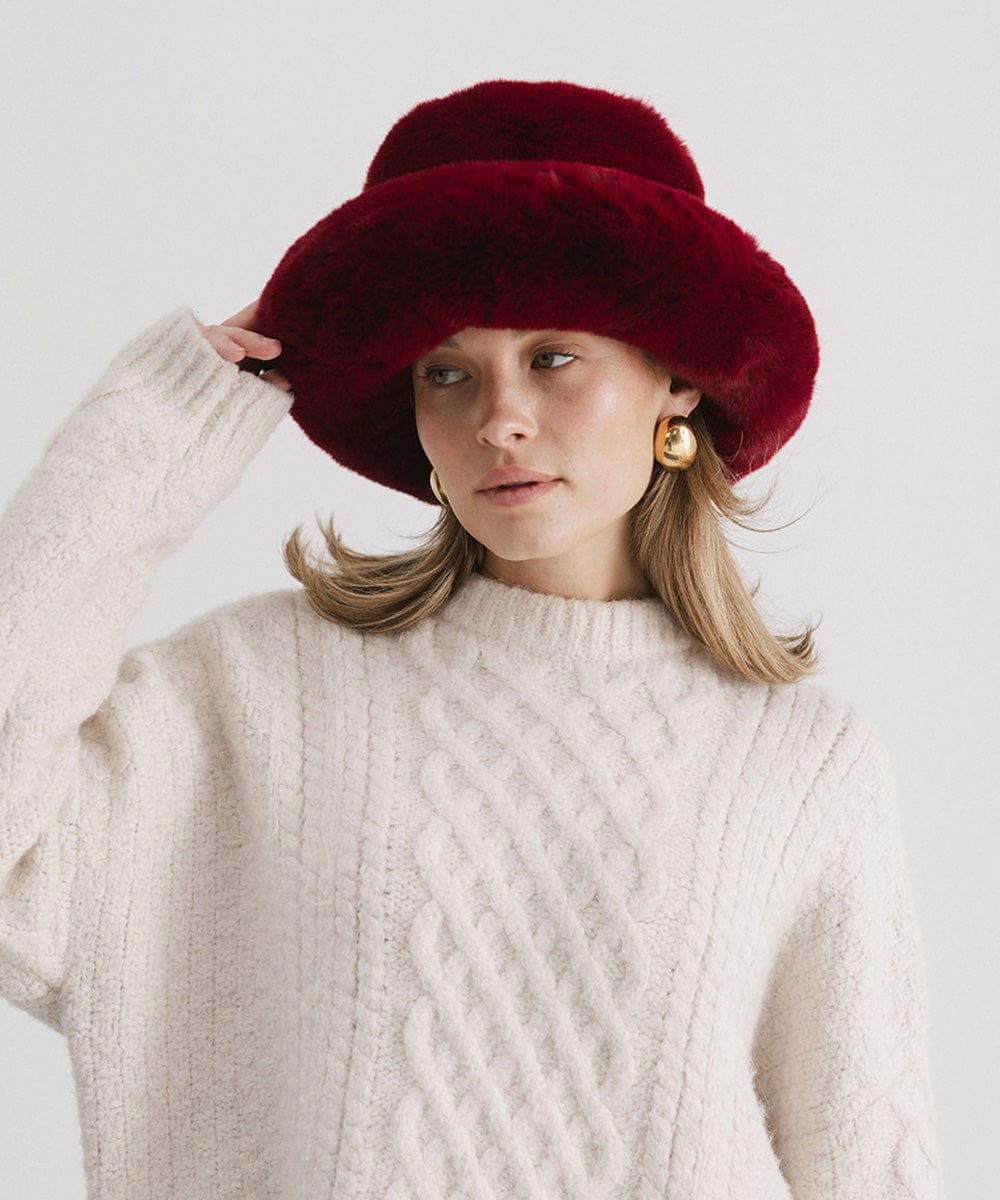 Parker Faux Fur Hat Cozy Stylish Women's Winter Bucket Hat