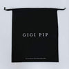 Gigi Pip hat care products - Hat Keepsake Bag - cotton drawstring duster bag for hat storage, featuring the Gigi Pip brand [black]