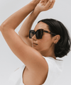 Gigi Pip sunglasses for women - Kat Square Sunglasses - oversized square style women's sunglasses with an acetate frame + polarized lenses [tortoise]