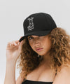 Gigi Pip trucker hats for women - Keep it Up Cowgirl Canvas Trucker Hat - 100% cotton canvas w/ cotton sweatband + reinforced from inner panel with 100% plolyester mesh trucker with Keep it Up Cowgirl embroidered on the front panel featuring an adjustable back strap [black]
