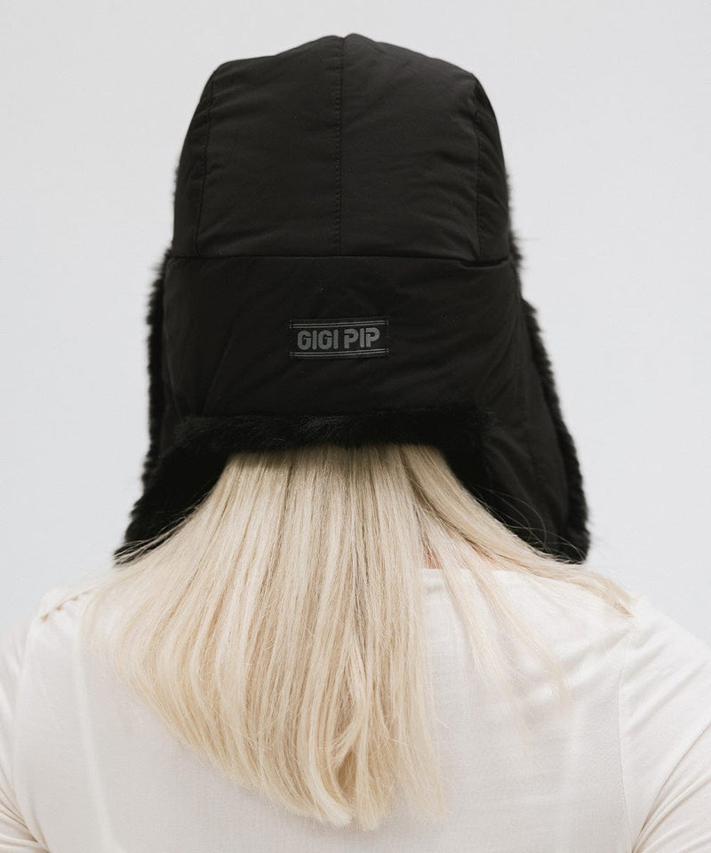 Women Trapper Hat Leather