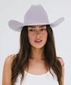 Gigi Pip limited edition felt hats for women - Teddy Cattleman in Lavender - 100% australian wool classic cattleman crown with a wide upturned brim in a limited edition lavender color [lavender]