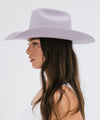 Gigi Pip limited edition felt hats for women - Teddy Cattleman in Lavender - 100% australian wool classic cattleman crown with a wide upturned brim in a limited edition lavender color [lavender]