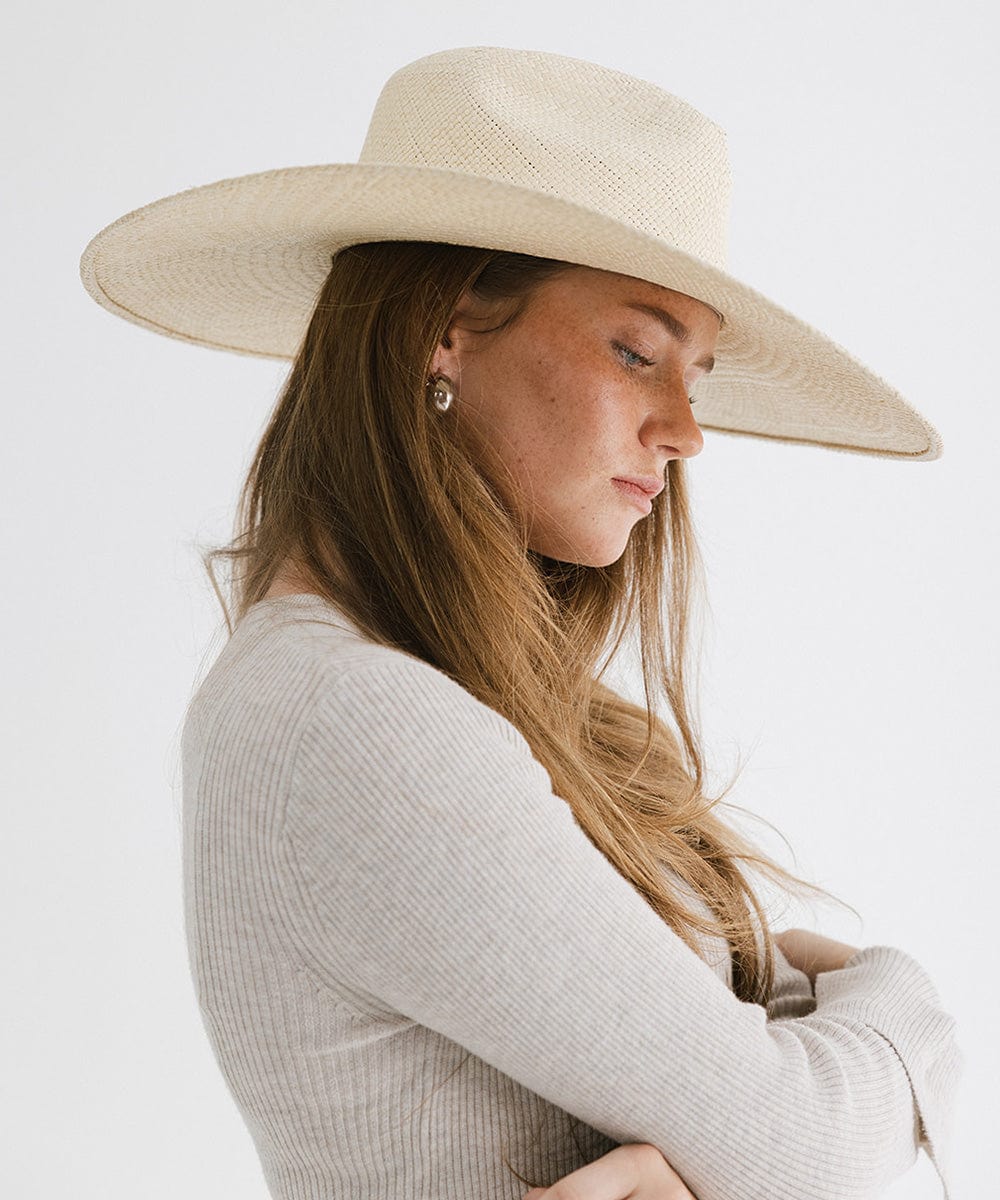 Meg Wide Brim Fedora | Classic Straw Fedora Sun Hat for Women display picture 3