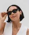 Gigi Pip sunglasses for women - Pamela Cat Eye Sunglasses - cat eye style women's sunglasses with acetate frame + polarized, dark tint lenses [black]