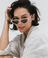 Gigi Pip sunglasses for women - Pamela Cat Eye Sunglasses - cat eye style women's sunglasses with acetate frame + polarized, dark tint lenses [grey]