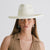 Gigi Pip straw hats for women - Penny Pencil Brim Straw - 100% Paper straw fedora sun hat with a pencil roll brim [white]