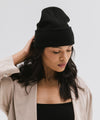 Gigi Pip beanies for women - Shay Beanie - 100% acrylic classic beanie featuring a stylized Gigi Pip loop tag on the fold that says “For the Woman Who Wears Many Hats” [black]