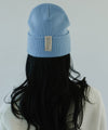 Gigi Pip beanies for women - Shay Beanie - 100% acrylic classic beanie featuring a stylized Gigi Pip loop tag on the fold that says “For the Woman Who Wears Many Hats” [azure blue]