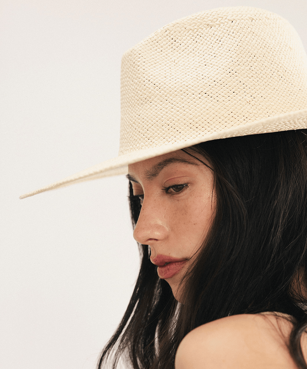 GIGI PIP Women\'s Wide Brim Fedora Hat in Light Beige Ivy Wide Brim Fedora Hat Women Wool Hats For Women Pink Hats  main image 3