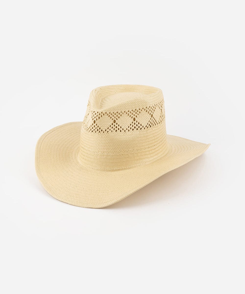 Gigi Pip Straw Rancher Hat – Natural Wide Brim Summer Hat M/L Gigi Pip River Guatemalan Palm Straw Hat – Wildflower  main image 3