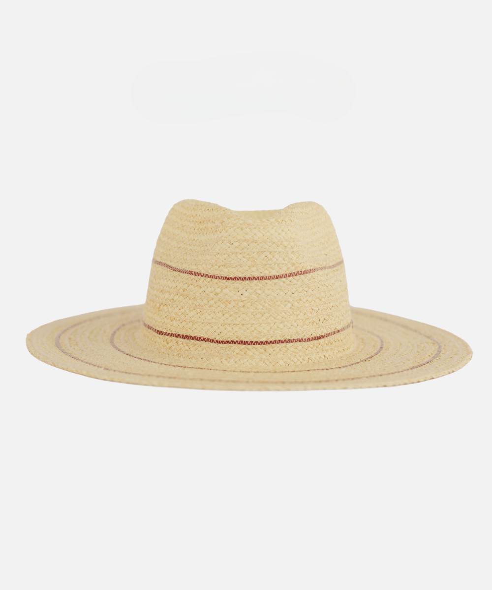 Camila Fedora - Natural with Stripes BLEMISHED display picture 3