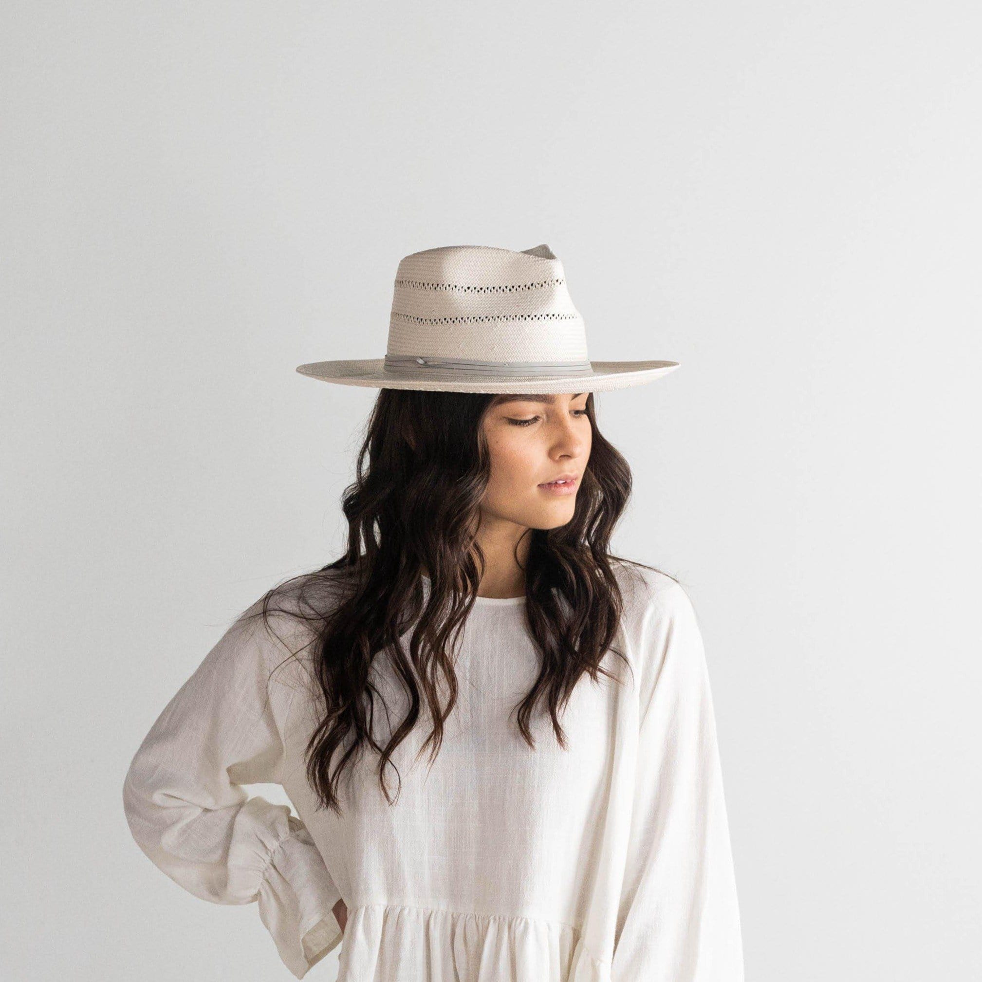 Gigi Pip Isla Straw Fedora Hat Clearance