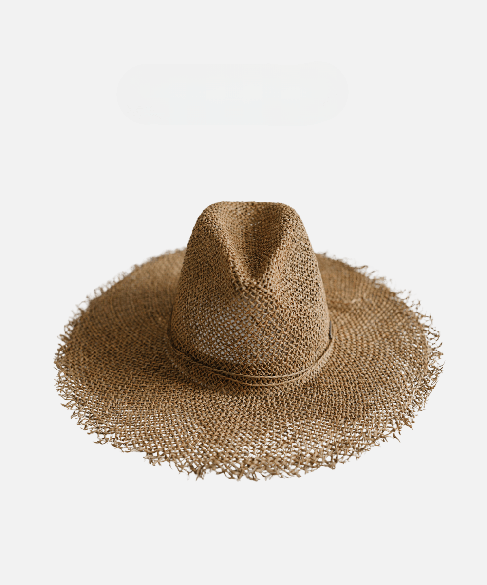 GIGI PIP Tessa NEW Handwoven Seagrass Fedora Hat Brown Size 57 S/M Tessa Seagrass Fedora - Brown BLEMISHED main image 4