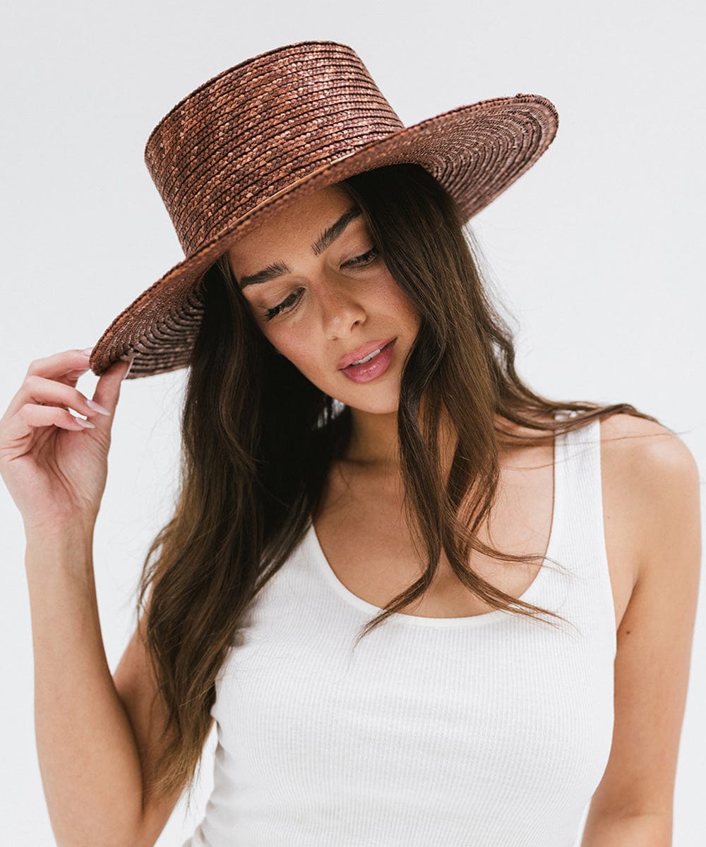 Gigi Pip Short Capri 59 Capri Short Brim Boater Hat | Stylish Boater Straw Hat for Women main image 2