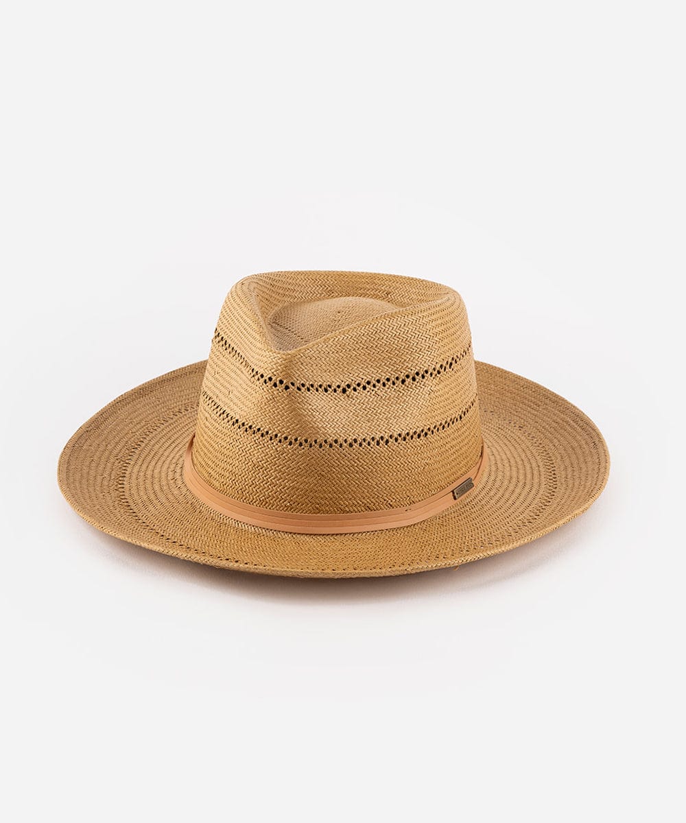 GIGI PIP Men\'s Natural Straw Fedora with Brown Band Gigi Pip – 1909 main image 4