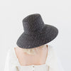 Gigi Pip straw hats for women - Jolie Boater - bell shaped straw with a boater crown and a sloped brim [black]
