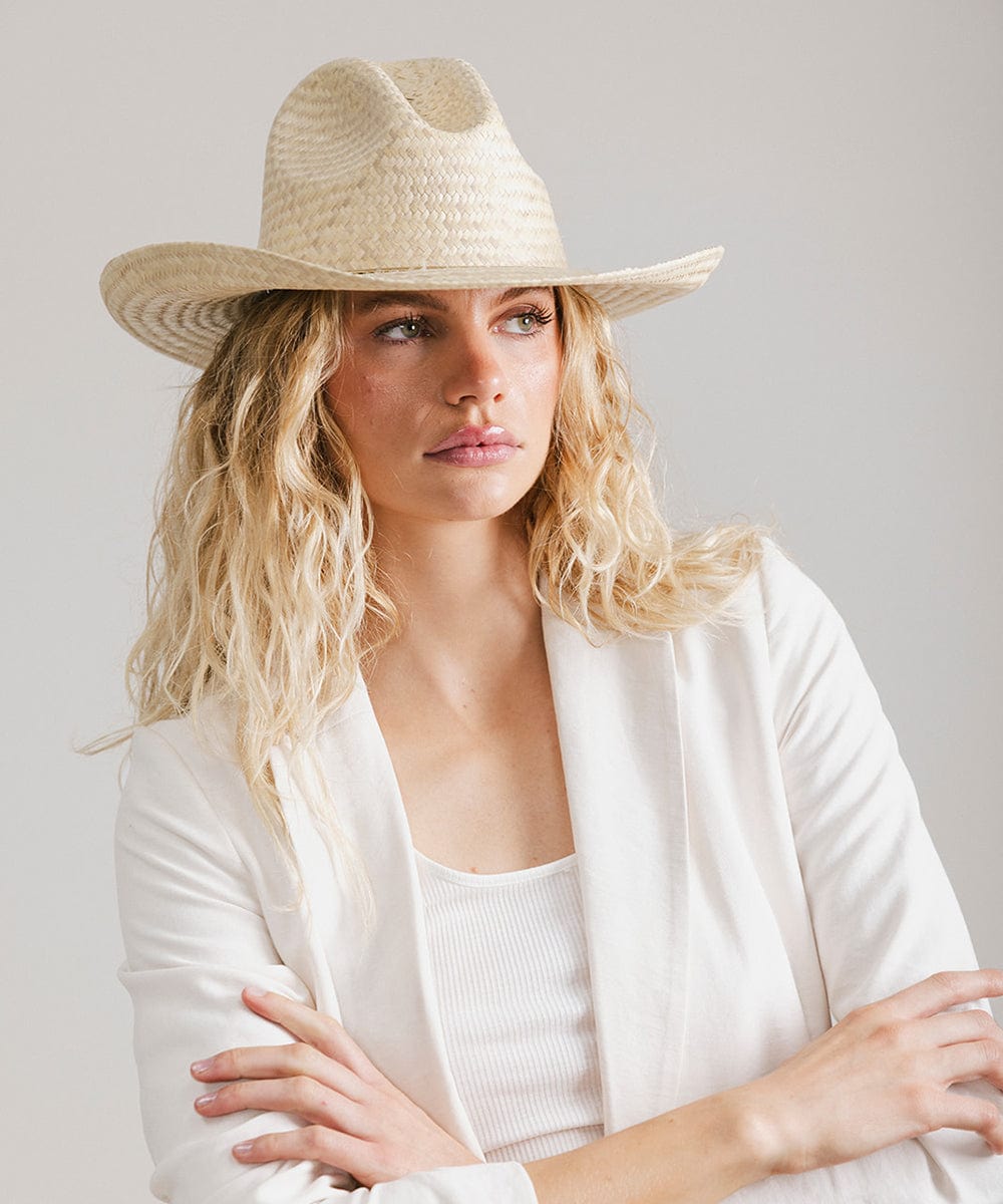 Linny Straw Cowboy Hat Women's Classic Western Gus Crown Straw