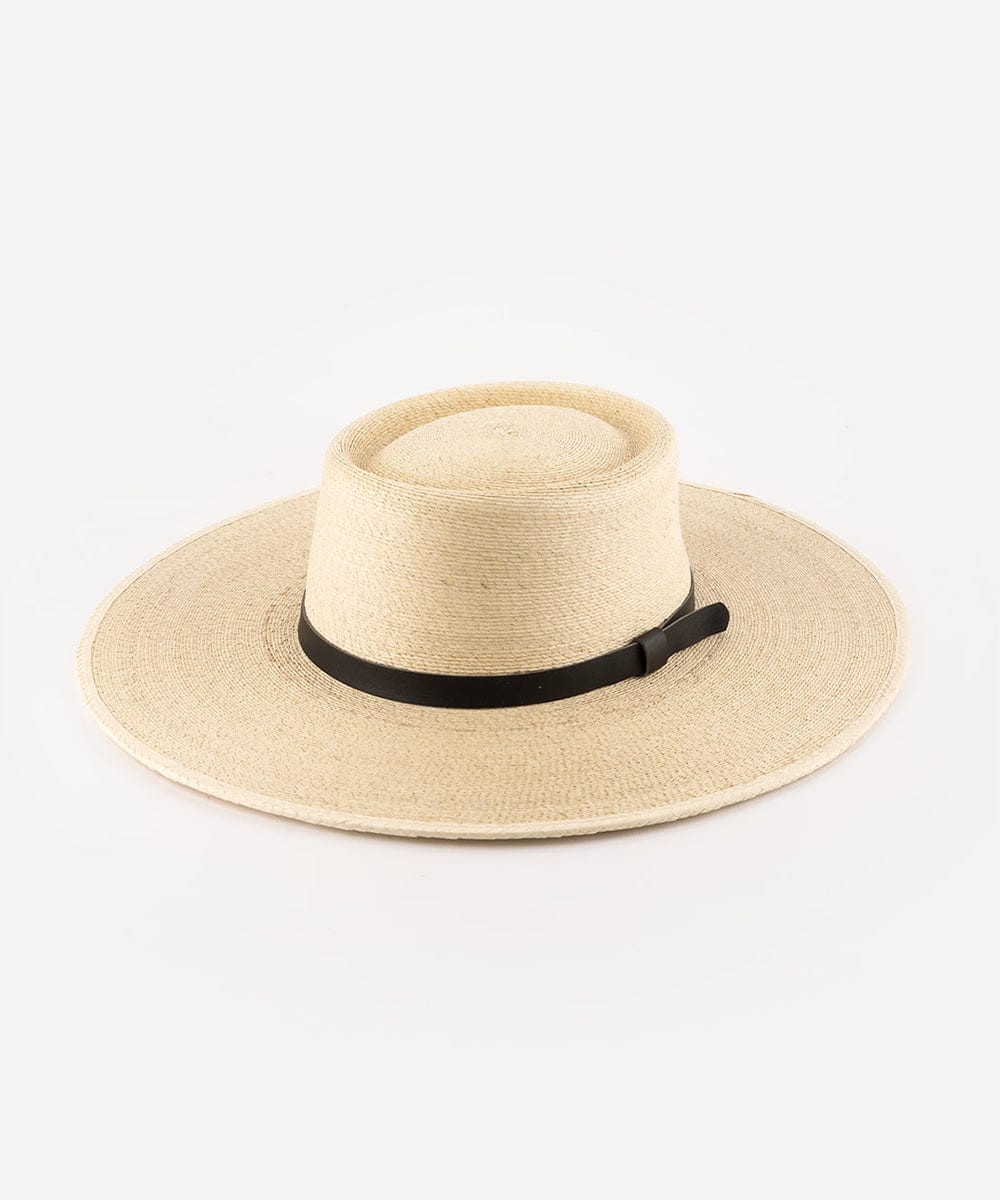 Lake Telescope Boater Flat Brim Straw Sun Hat for Women