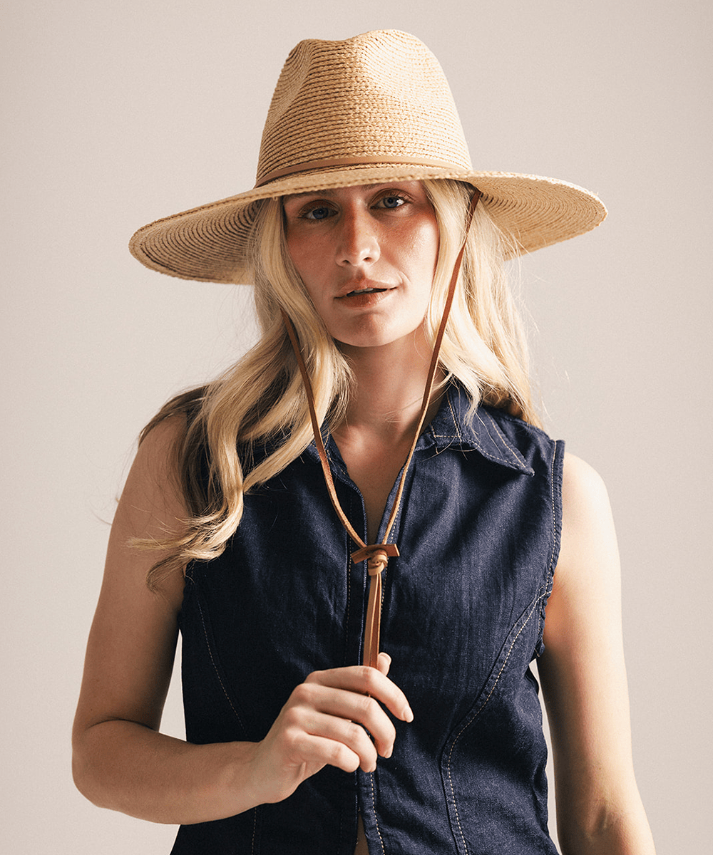 Ozzy Lifeguard Straw Hat | Packable Wide Brim Sun Hat for Women