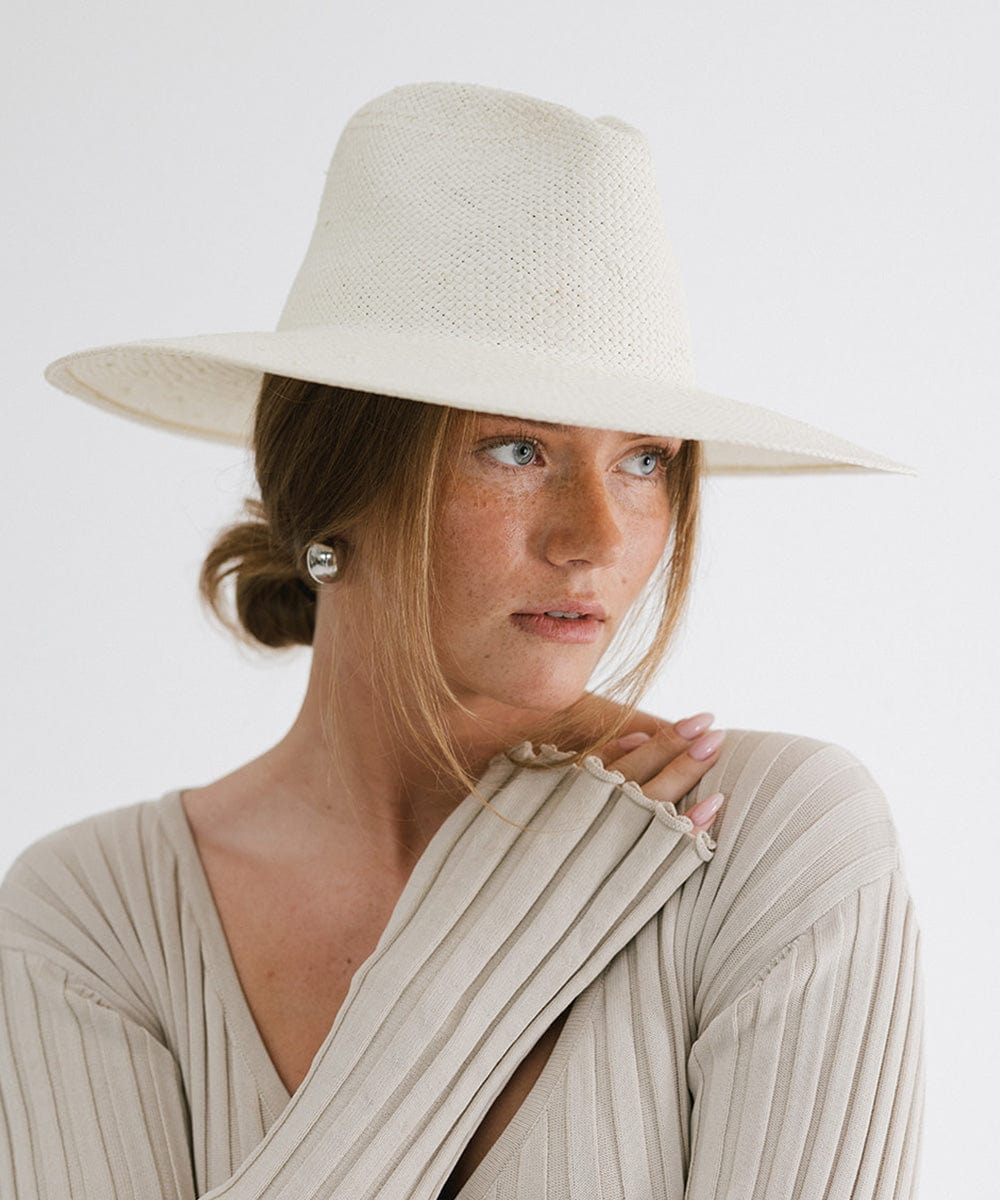 Willa Wide Brim Fedora Straw Hat Straw Fedora Sun Hat for Women