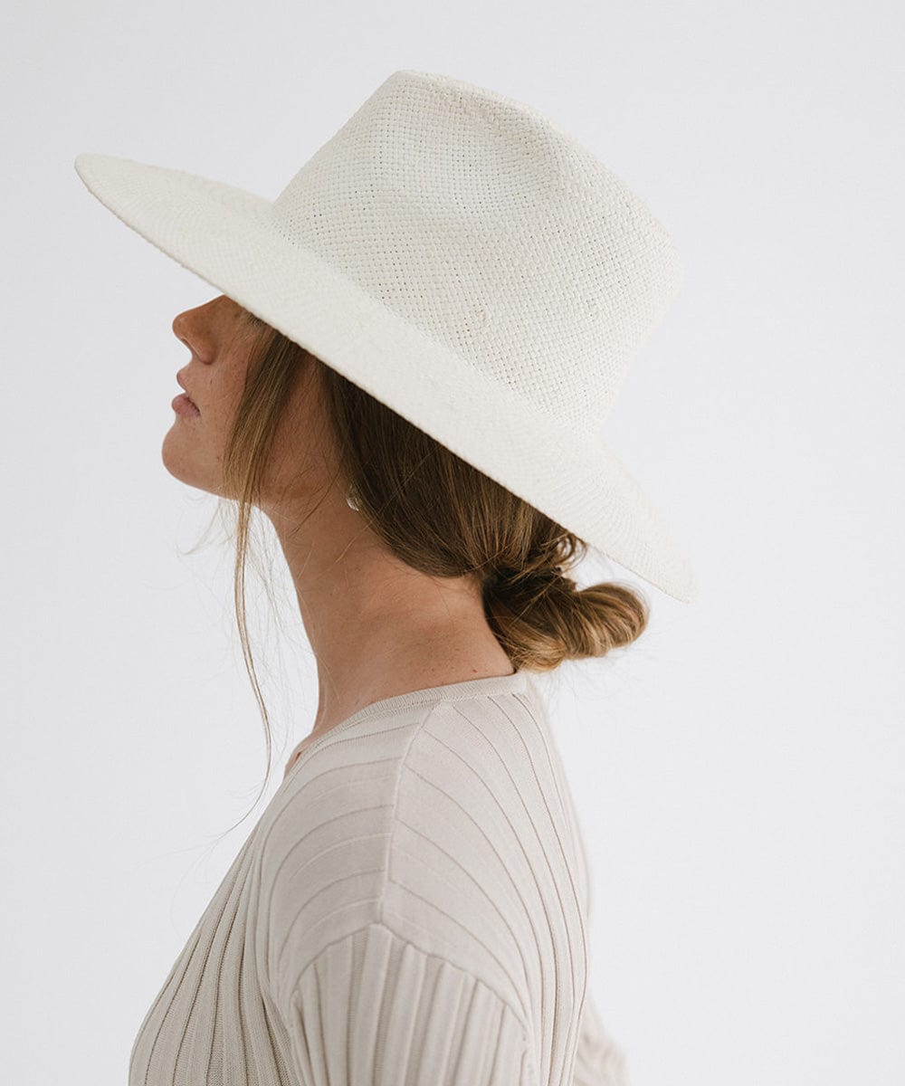 Willa Wide Brim Fedora Straw Hat Straw Fedora Sun Hat for Women