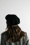 Gigi Pip caps for women - Sophie Beret - 100% soft wool classic womens beret that one size fits most [black]
