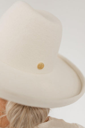 The Cara Loren Pencil Brim Hat - Off White - BLEMISHED 55 XS / Off White