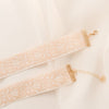 Gigi Pip hat bands + trims for women's hats - Azalea Band - jacquard gold + white chain band with gold clasps at either end + our Gigi Pip inscription [white]