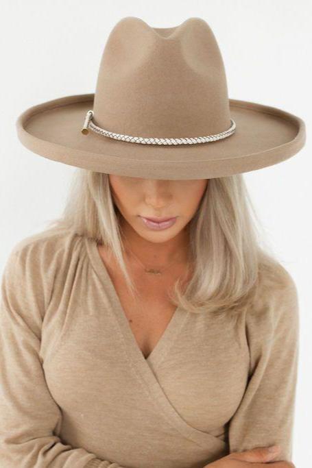 NWT Gigipip X Cara Loren Brown Beige Stylish Tan Cattleman Western Large Medium Cara Loren X Gigi Pip main image 4