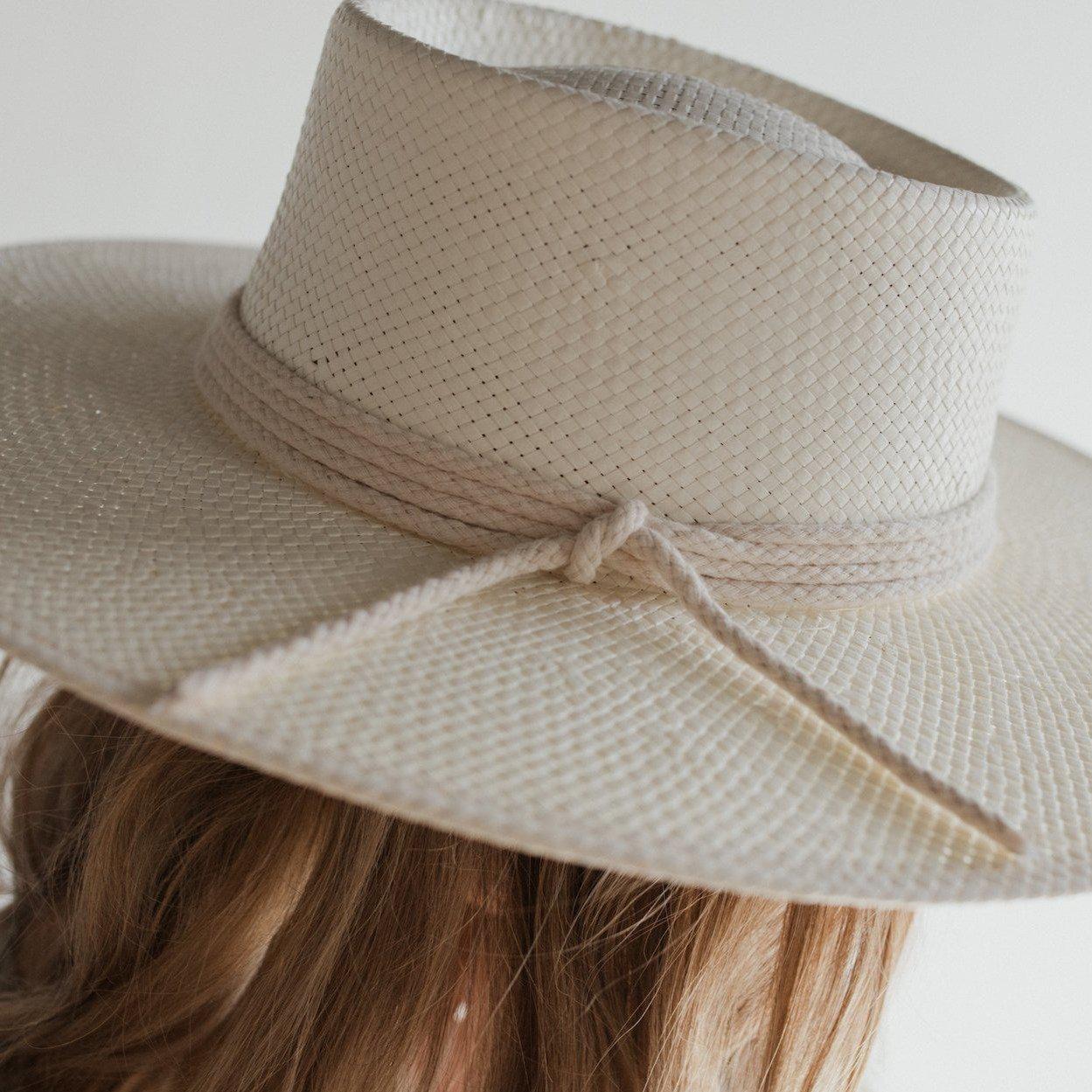 Gigi Pip Bre Straw Pork Pie Hat Natural Size M/L Gigi Pip BRE Wide Brim Pork Pie Straw Sun Hat for Women  main image 4